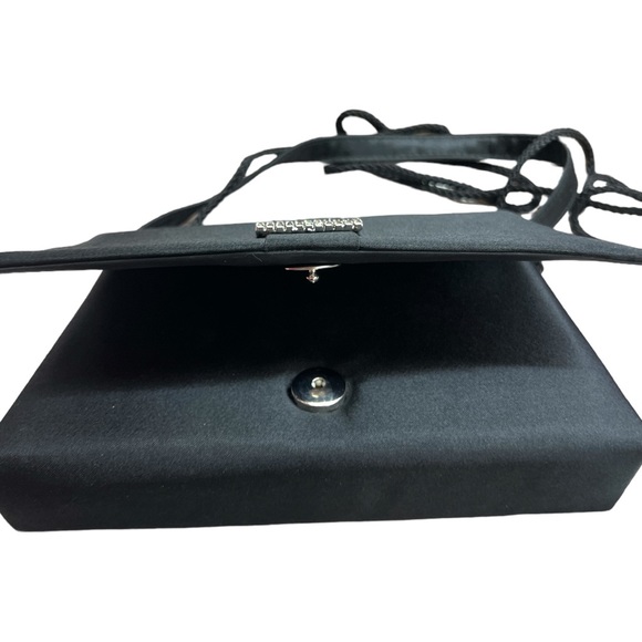 Black Clutch Purse with Rhinestone Embellishment Icing by Claires - Picture 5 of 8